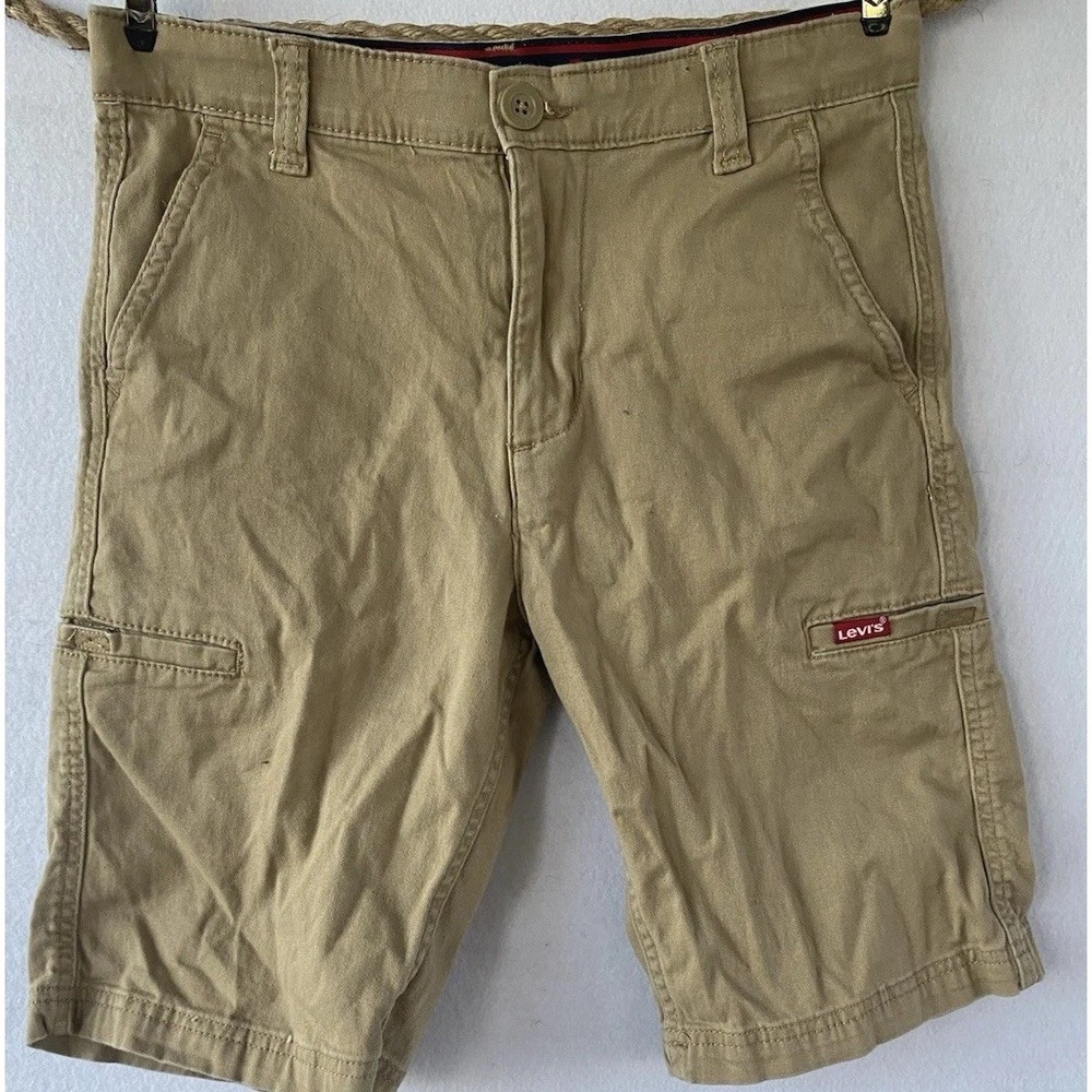 Levis Khaki Cargo Shorts Size 6/27 Regular Boys